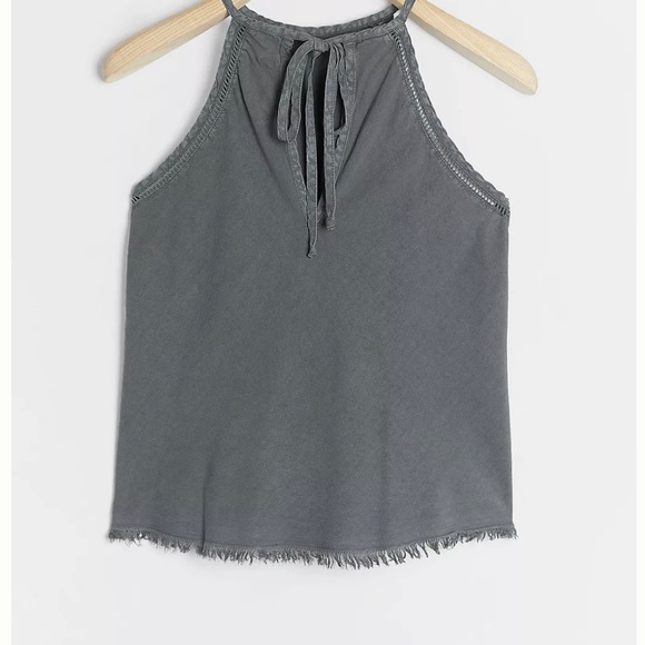 Cloth & Stone Val Halter Blouse in Carbon by Anthropologie - Picture 2 of 8